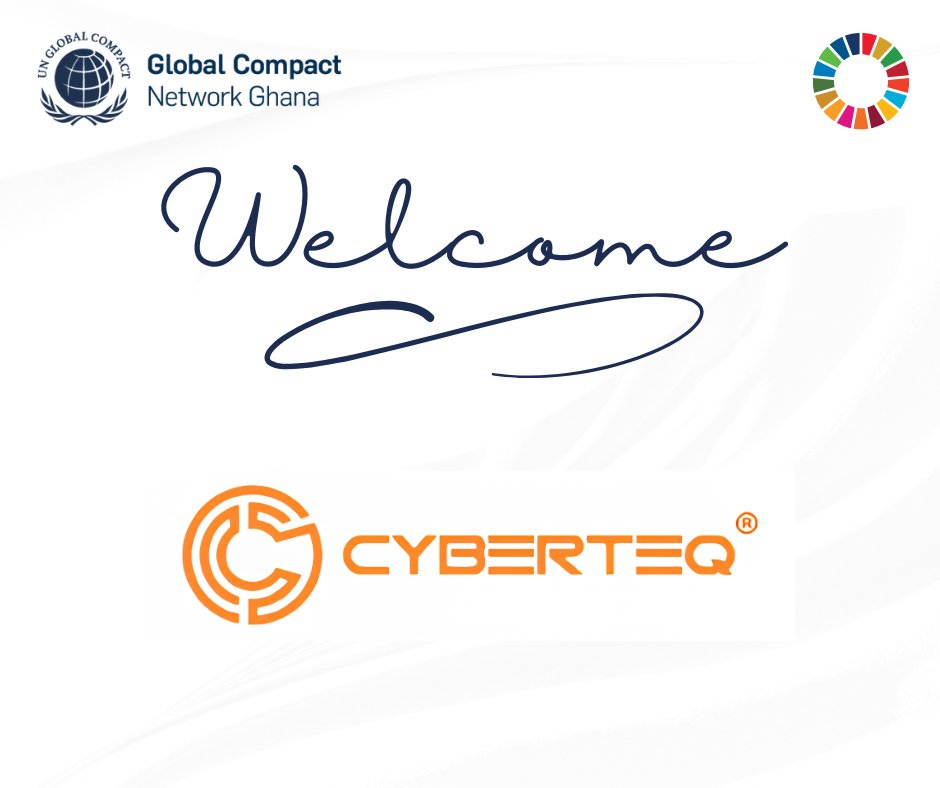 globalcompactgh's tweet photo. 📣 New Member Alert 📣

We welcome @Cyber_teq FalconLimited as the newest participant of the UN @globalcompact 🎉

A leader in cybersecurity, digital transformation &amp; telecoms, Cyberteq is driving innovation for sustainable growth.

🔗 https://t.co/gEnvM8Go8L

#GCNGhana #Cyberteq https://t.co/Qd4yjPQcVB