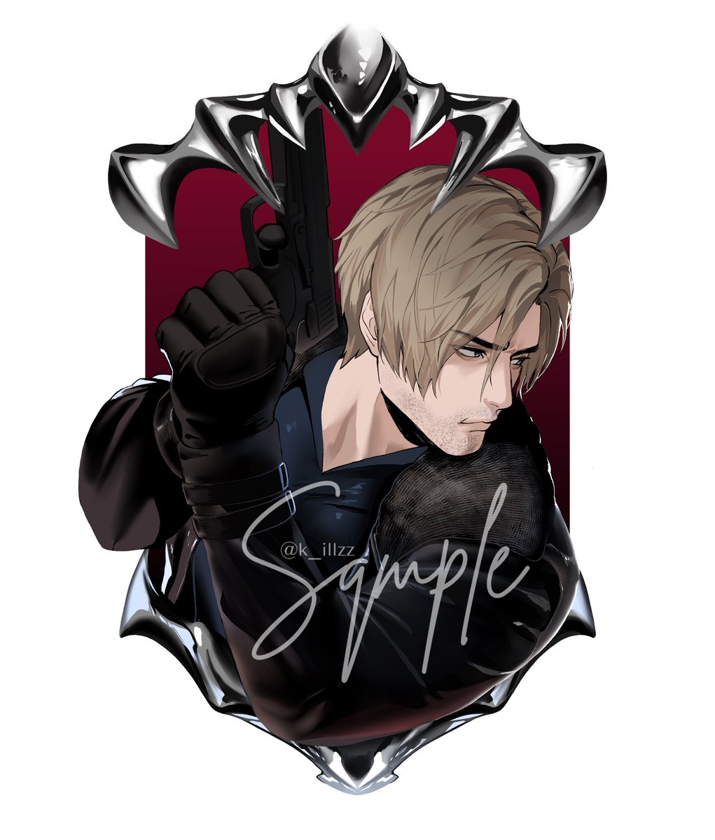 k_illzz's tweet image. Leon #re9 
.
.
#cf22 #comifuro22