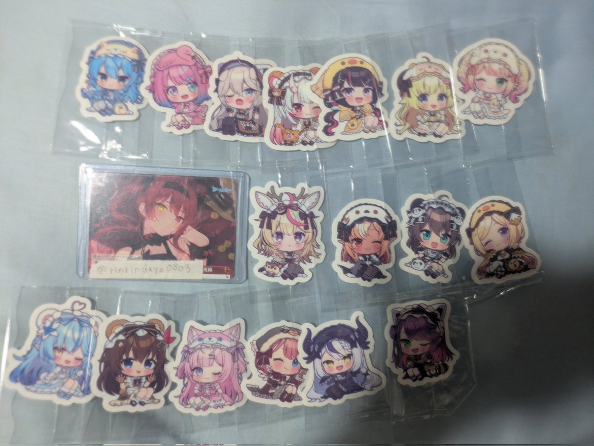 rinrindayo0803's tweet photo. 【交換】ホロライブ チョコクランチ vol.2 ステッカー 

譲）画像のもの
求）🏴‍☠️

👾のみ袋の部分に折り目が付いております。商品本体には折れ目等はございませんので、あらかじめご了承ください。

郵送希望です。
FF外からでもお気軽にお声掛けください🙇🏻‍♀️⸒⸒ https://t.co/QdWTJHSc0K