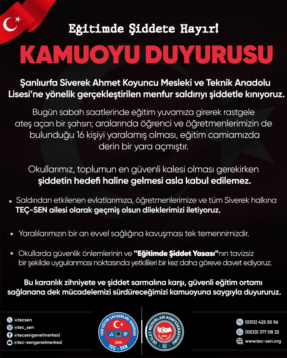 TEÇ-SEN - Tüm Eğitim Çalışanları Sendikası tweet media