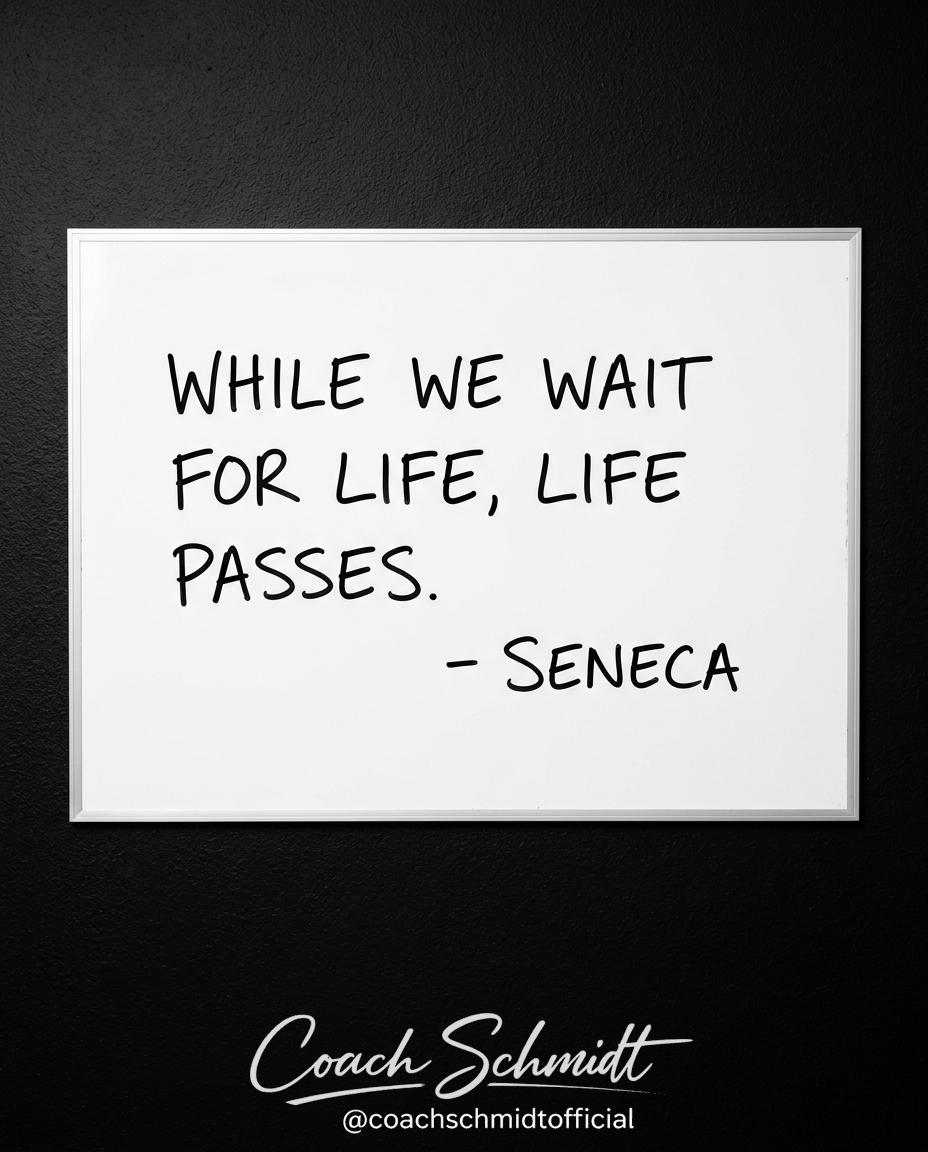 Coach_Schmidt_1's tweet image. Who needs to see this? Share it with 'em.

"While we wait for life,
life passes."
  - Seneca

#StartNow #StoicQuotes #TimeIsNow #TakeAction #Discipline