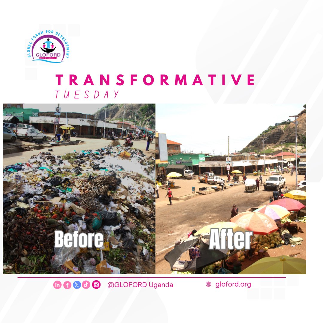 gloforduganda's tweet photo. From piles of waste to a cleaner, safer space 

This #TransformativeTuesday shows what’s possible when communities take action together. Change is real. Impact is visible.

#GLOFORDUganda #WealthFromWaste #Sustainability #CleanEnvironment https://t.co/g0DW1KxVCl