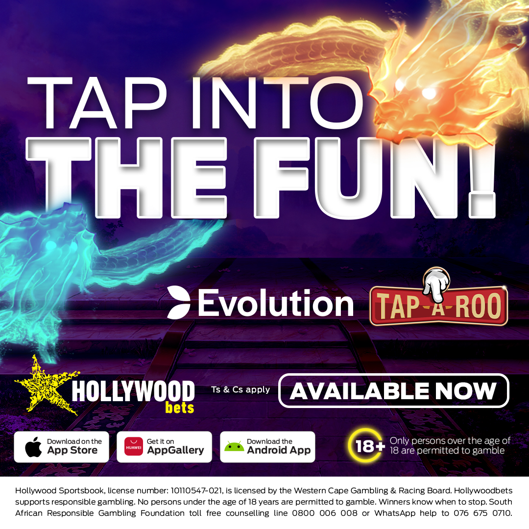 Hollywoodbets's tweet image. Ready, set… tap! Tap-A-Roo by Evolution is here. Jump into the fun, start tapping and see where the action takes you. Bet now.

#Evolution #Hollywoodbets #HWBTWT