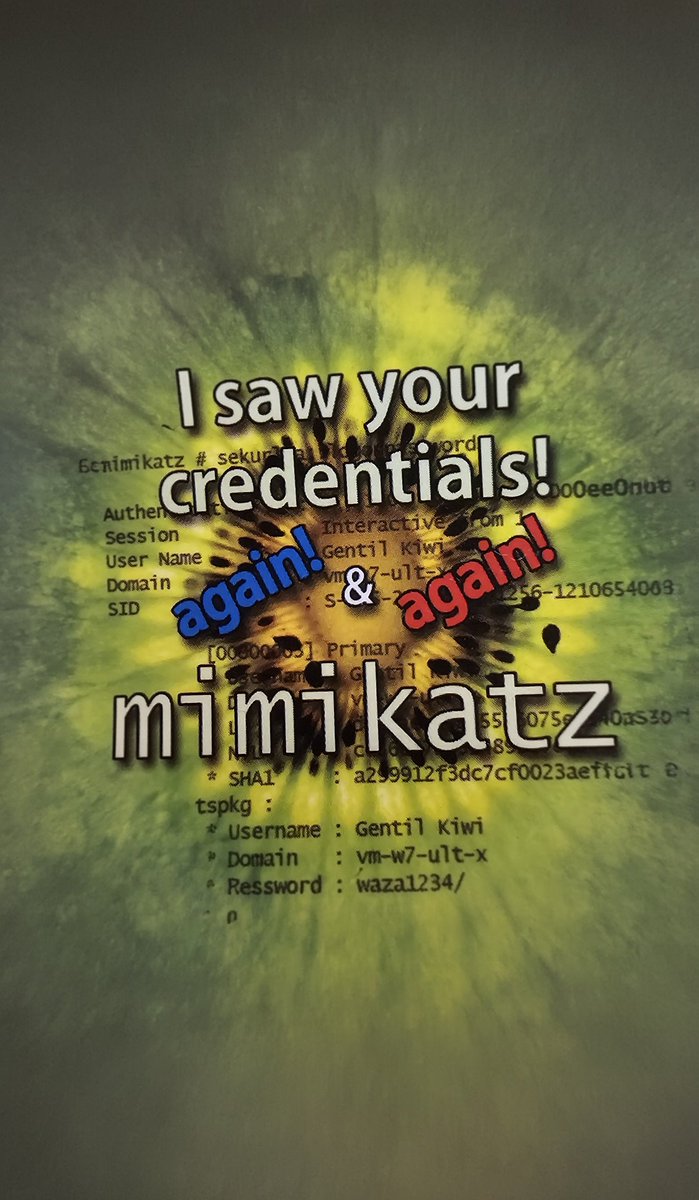 ipurple's tweet image. Just found my old Mimikatz stickers that @gentilkiwi gave me during Hack in Paris ages ago!