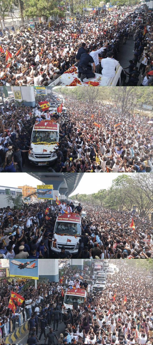 Biggest crowd puller for a reason 😮‍💨🔥

This time Covains pulled greatest ever sambavam 😬📈🔥 #TVK #TVKVijay‌