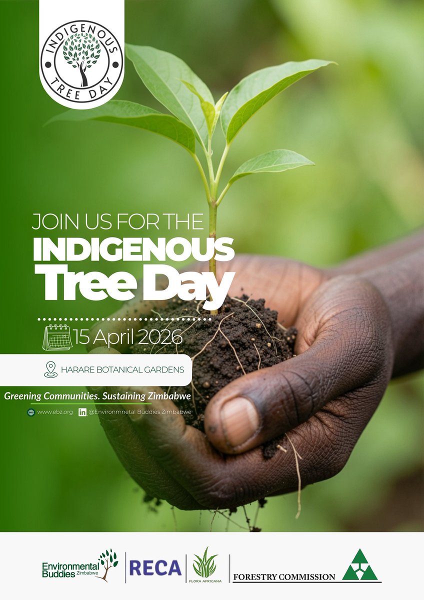 ebztrust's tweet photo. 🌱 Indigenous trees are vital for our ecosystems, livelihoods, and climate resilience but they are declining.
Join us tomorrow at Harare Botanical Gardens for #IndigenousTreeDay 🌿
Let’s plant, restore, and protect.
#GreeningZimbabwe #ClimateAction https://t.co/RMQWdiXFFf