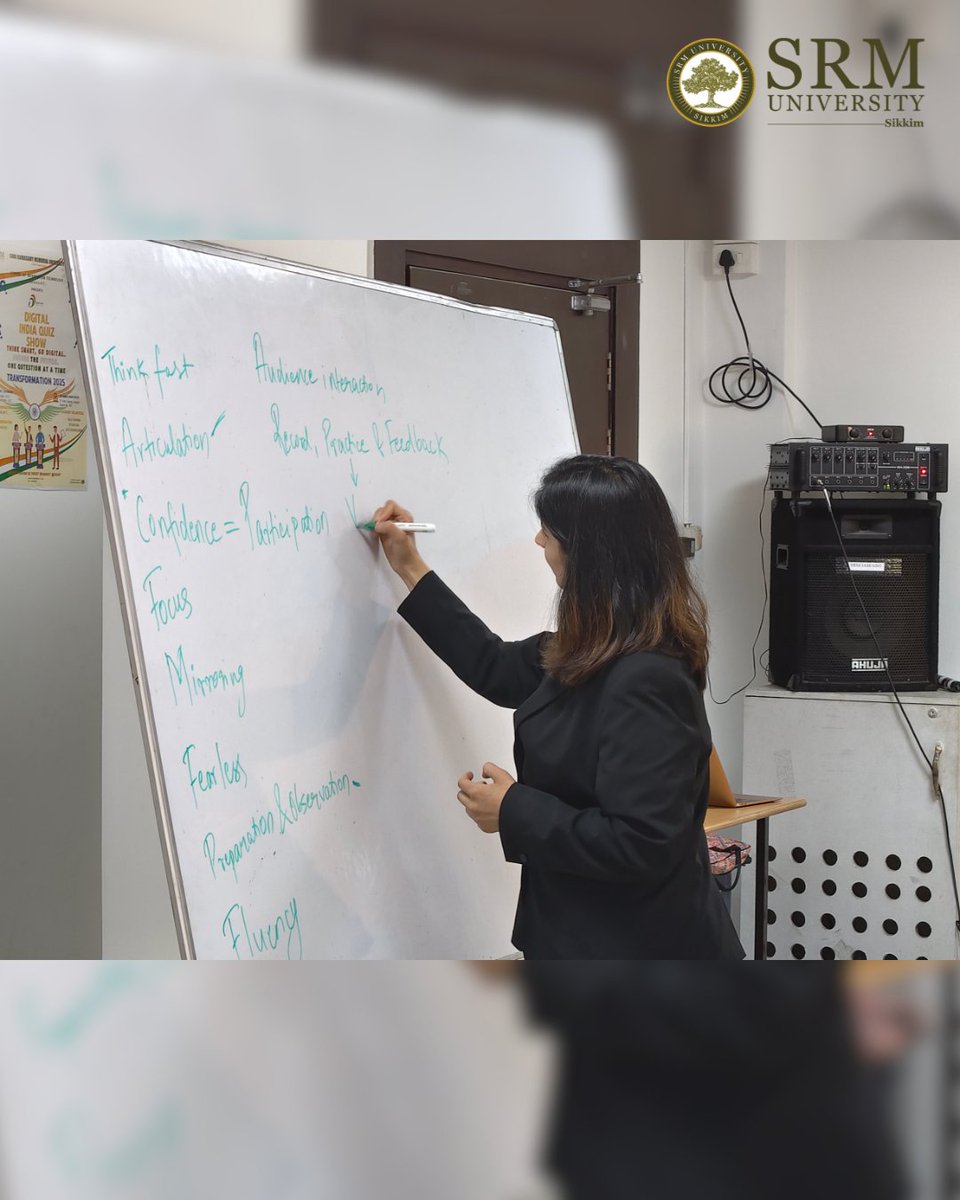 SrmSikkim's tweet image. An insightful session by Aanchal, Chartered Accountant &amp;amp; Founder of EduBeads, during the Professional Skills Development program at SRM University Sikkim.

#srmus #SRMUniversitySikkim #SkillDevelopment