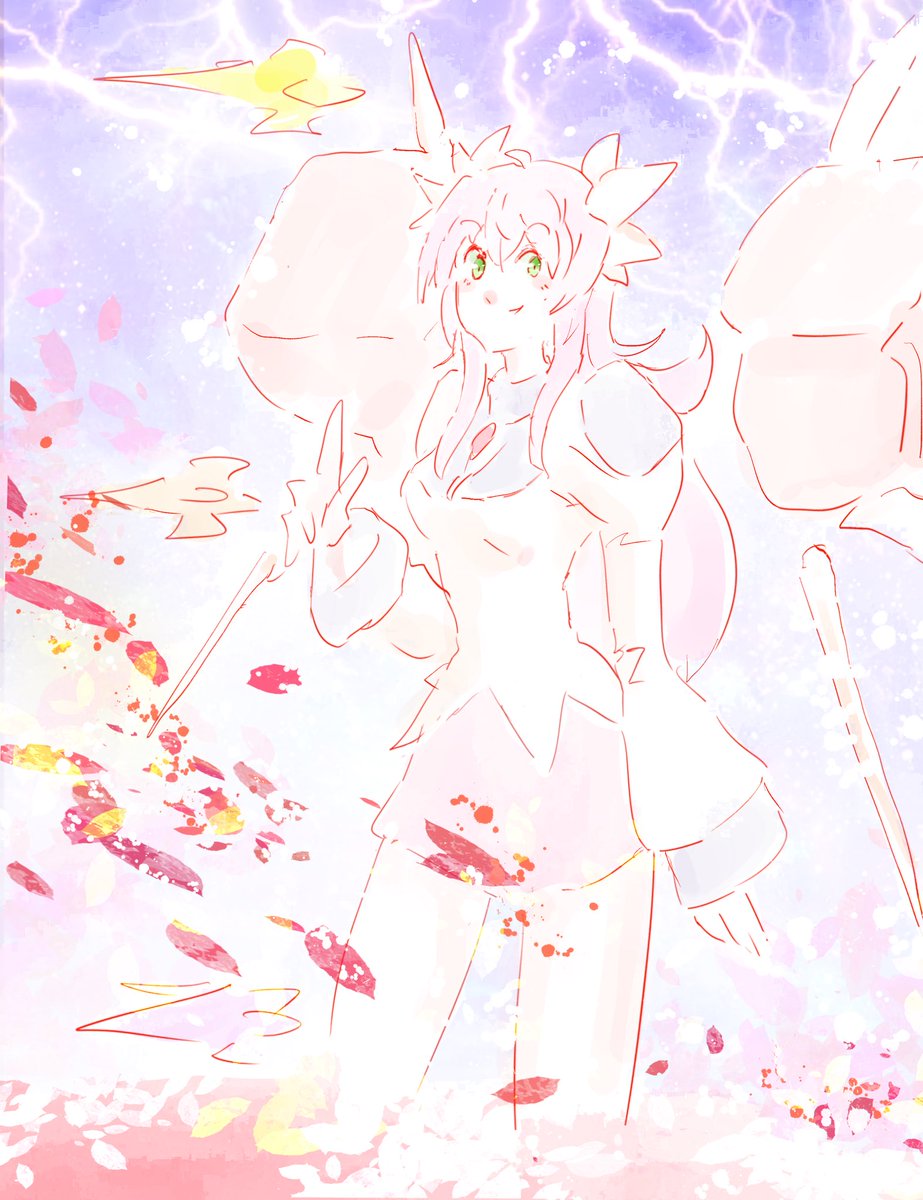 ギャラクシーエンジェル25周年おめでとうございます！　ということで、　ミルフィーユ・桜葉　です。　アクション系の新作ゲームに期待！ #ギャラクシーエンジェル　#projectg.a  #ブロッコリー　#バンダイビジュアル #アニメ