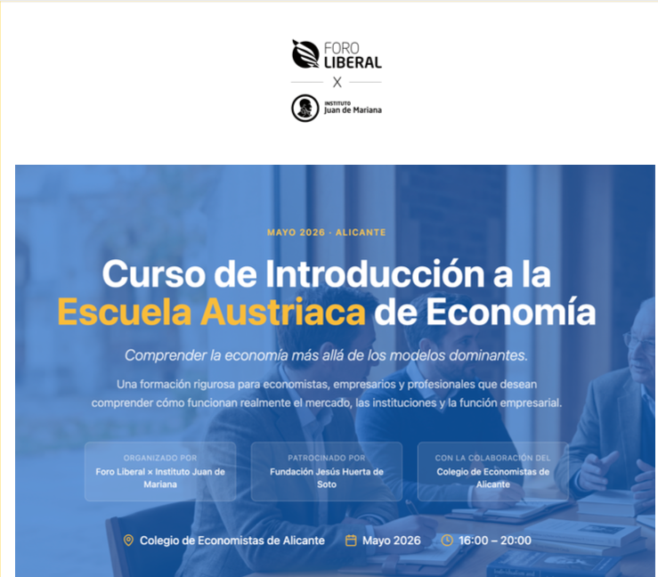 AEFALICANTE's tweet photo. 🔵 Comprender el mercado es una ventaja competitiva 🤝Desde AEFA compartimos esta iniciativa formativa  para el entorno de la #empresafamiliar: Curso de 'Introducción a la Escuela Austriaca de Economía'.

@Economistas_ALC @EsForoLiberal @juandemariana

➡️https://t.co/Rxyb7YSDoD https://t.co/1Gsp3RqYU1