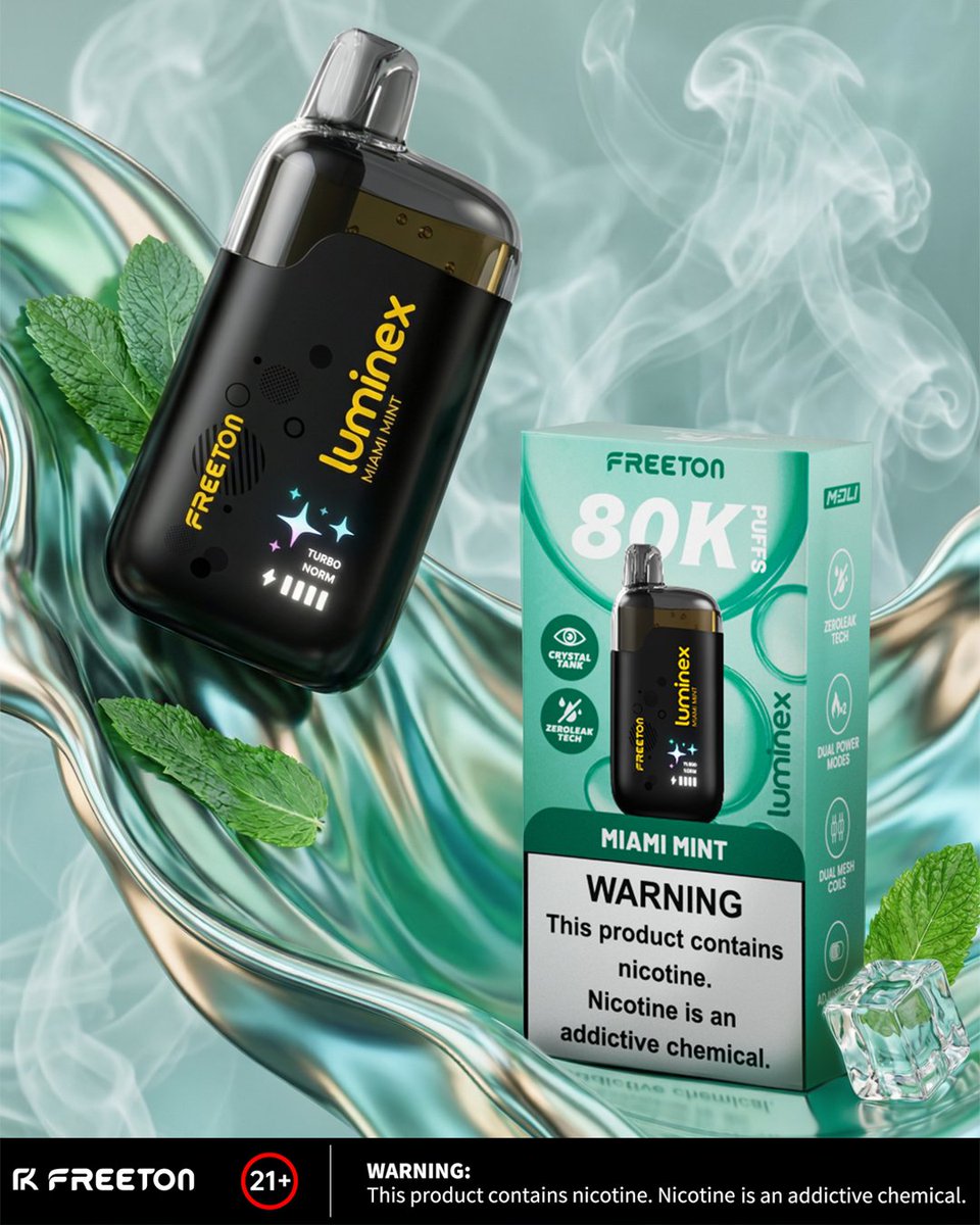 Freetonofficial's tweet photo. Clean draw. Smooth satisfaction.
Built for steady performance, every puff.
Which flavor fits your moment?
https://t.co/C4l4zdy0us
Warning: This product contains nicotine. Nicotine is an addictive chemical.
#freeton #luminex #vape #newvape #vaping #vapeon #vaper #vapelife https://t.co/iki071QzXa