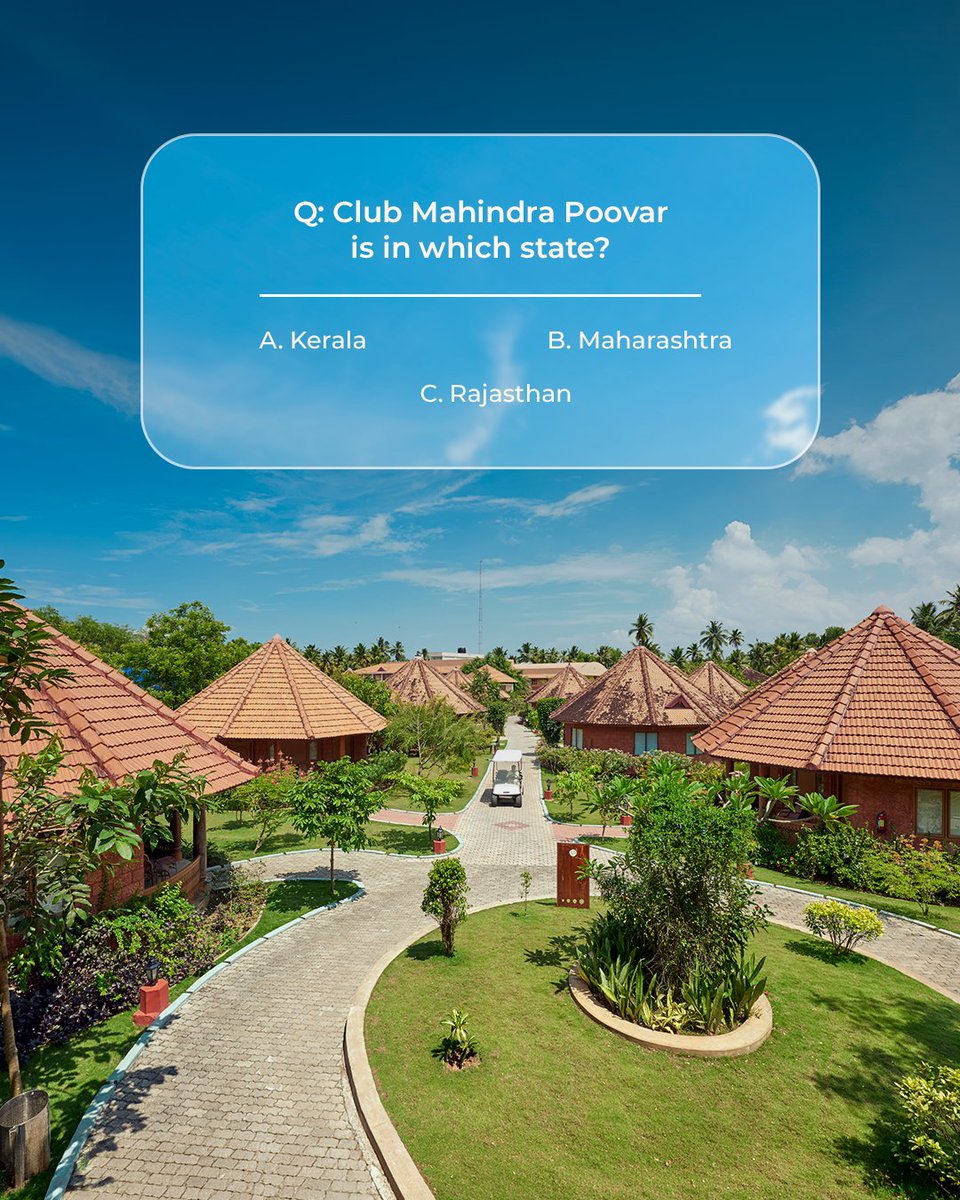 clubmahindra's tweet image. #ContestAlert | Day 26: #SharedJoy with #ClubMahindra
Answer today’s question and stand a chance to win ₹500 Amazon vouchers.

How to enter:
* Comment with #SharedJoy and #ClubMahindra
* Follow @clubmahindra
* Tag @clubmahindra and 4 friends
* Participate across all 30 posts