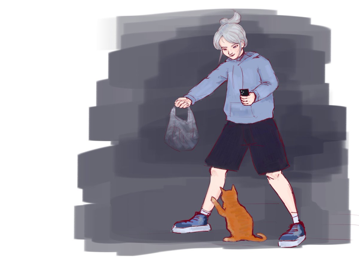 wanderingeffpee's tweet image. jett cute moment after shift