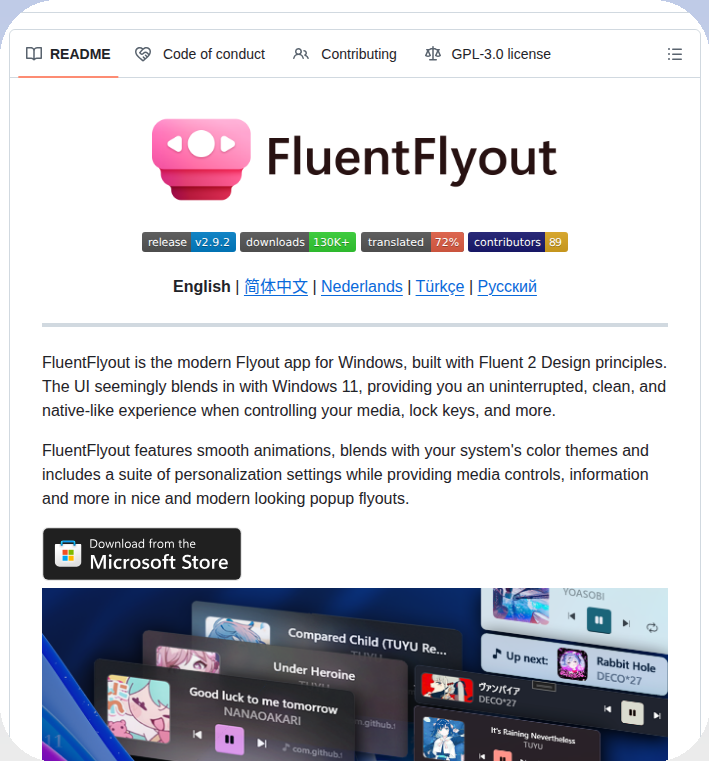 tom_doerr's tweet image. Modern Windows flyout app with Fluent 2 design

github.com/unchihugo/Flue…