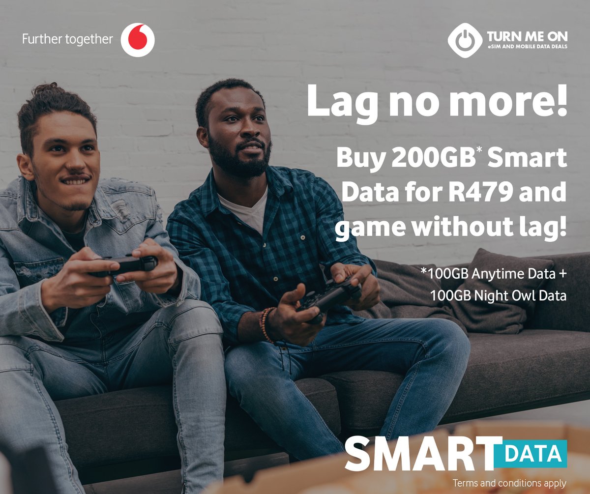 turnmeon_coza's tweet image. 🎮Supercharge your gaming experience with the 200GB Smart Data bundle. Enjoy lightning-fast connections that keep you in the game longer! ⚡🕹️
#TurnMeOn #DataBundles #GamerLife #SmartData #datadeals
