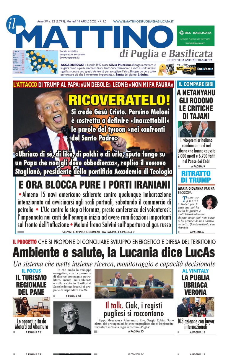 MgFarina's tweet photo. In prima pagina il mio articolo della settimana su @IlMattinoFoggia
#filosofiapratica #Trump https://t.co/7sknwLuEd8
