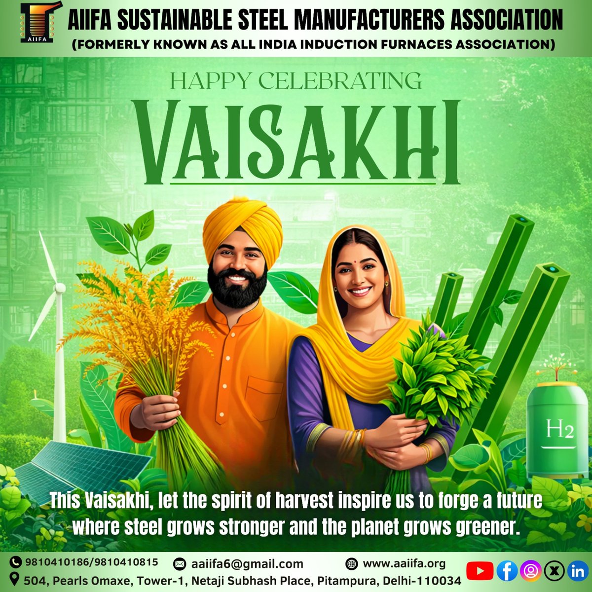 SteelEx_AIIFA's tweet image. Happy Vaisakhi! 🌾✨ Wishing you growth, strength &amp;amp; new beginnings. Let’s build a sustainable future where progress meets a greener planet 🌱🏗️ #happyvaisakhi #sustainability #greenfuture