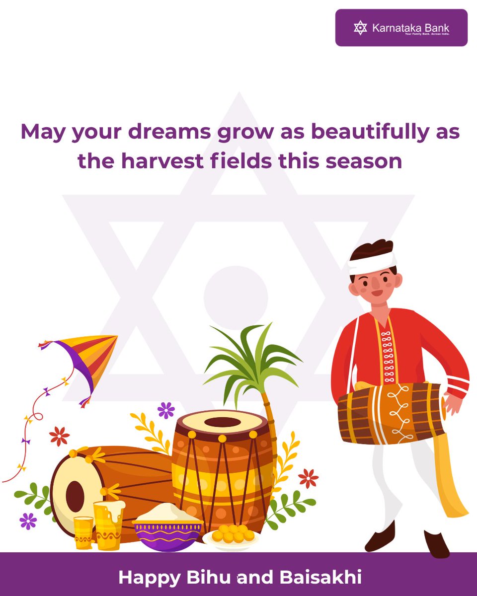 KarnatakaBank's tweet photo. Fresh starts. New hopes. Better days ahead.
India doesn’t have one New Year.
It has many. And that’s the beauty of it.

#KarnatakaBank #Bihu, #Baisakhi, #Vishu, #Bisu, #Puthandu

[Indian New Year celebrations, Bihu, Baisakhi harvest festival, Vishu, Bisu Tulu, Puthandu, New Year] https://t.co/8CNI3EBj5Q