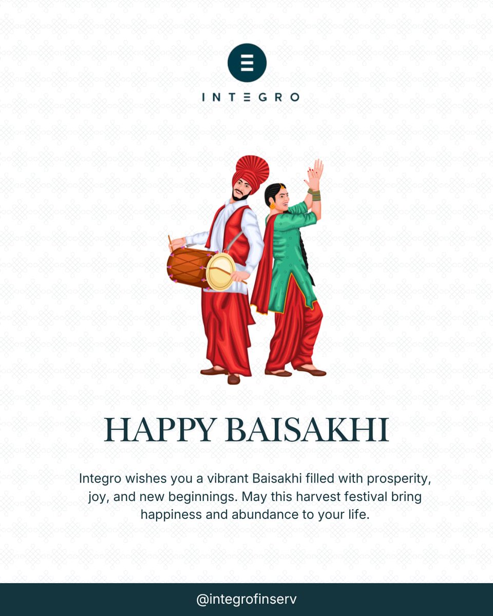 IntegroFinserv's tweet photo. This Baisakhi, Integro celebrates new beginnings, growth, and prosperity. 🌾
May the season bring success, positivity, and abundance to all.

#Baisakhi #NewBeginnings #Prosperity #Growth #HarvestFestival https://t.co/p5HAeg0Sx9