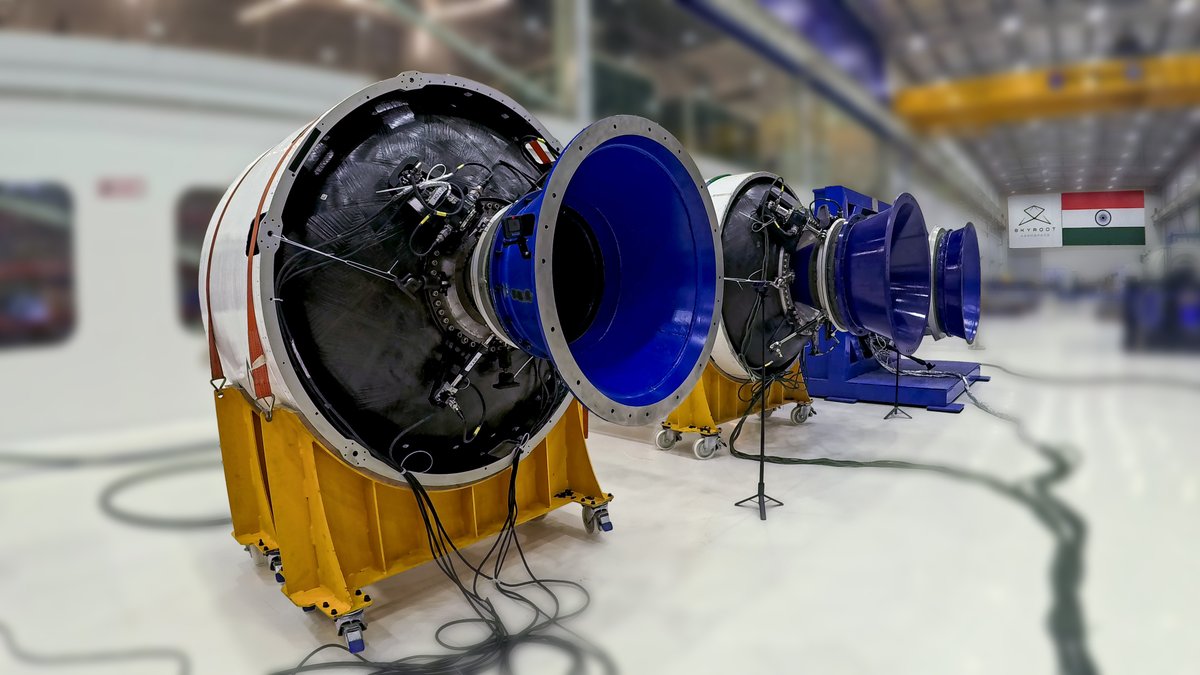 SkyrootA's tweet image. The Avionics and Integration teams conducted Nozzle Actuator-in-Loop Simulation (AILS), a critical milestone before launch.

The nozzle actuators (the mechanisms that help steer the rocket) and flight computer were run together in a simulated flight environment under conditions