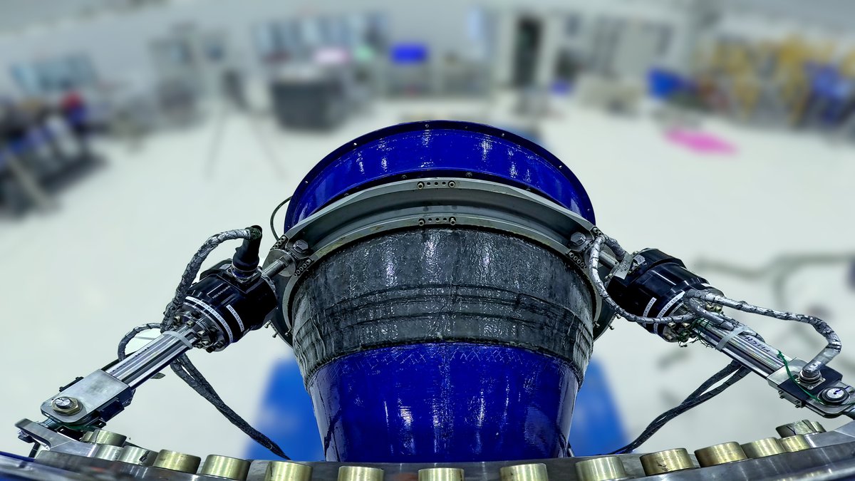 SkyrootA's tweet image. The Avionics and Integration teams conducted Nozzle Actuator-in-Loop Simulation (AILS), a critical milestone before launch.

The nozzle actuators (the mechanisms that help steer the rocket) and flight computer were run together in a simulated flight environment under conditions