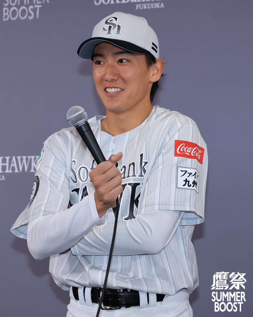 今年の #鷹祭SUMMERBOOST ユニフォームを身にまとった2人 #牧原大成
