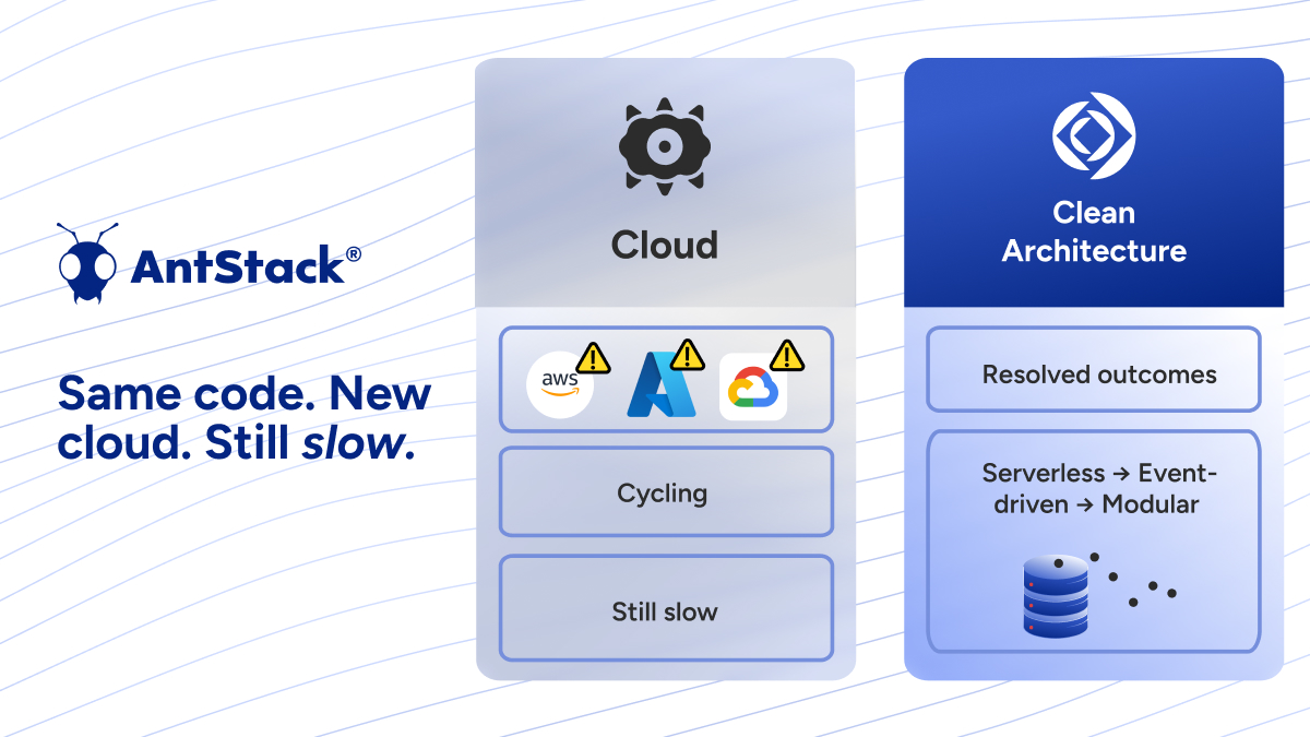 AntStack's tweet image. Moving the clouds didn’t fix it because the bottleneck was the underlying architecture.

Solution? Event-driven, AI-native architecture.

SaaS teams that make this shift deploy faster and stop paying for idle infrastructure.
 antt.me/NGWHUiOs

#SaaSTech #AIMod #EventDriven