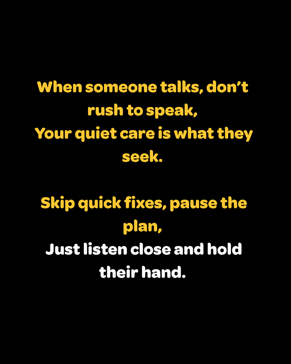 ruokanyday's tweet photo. Listening helps you understand what they really need, not what you assume they need. Be someone's ear today 💛

#ruokanyday https://t.co/IcMtxmgYNF