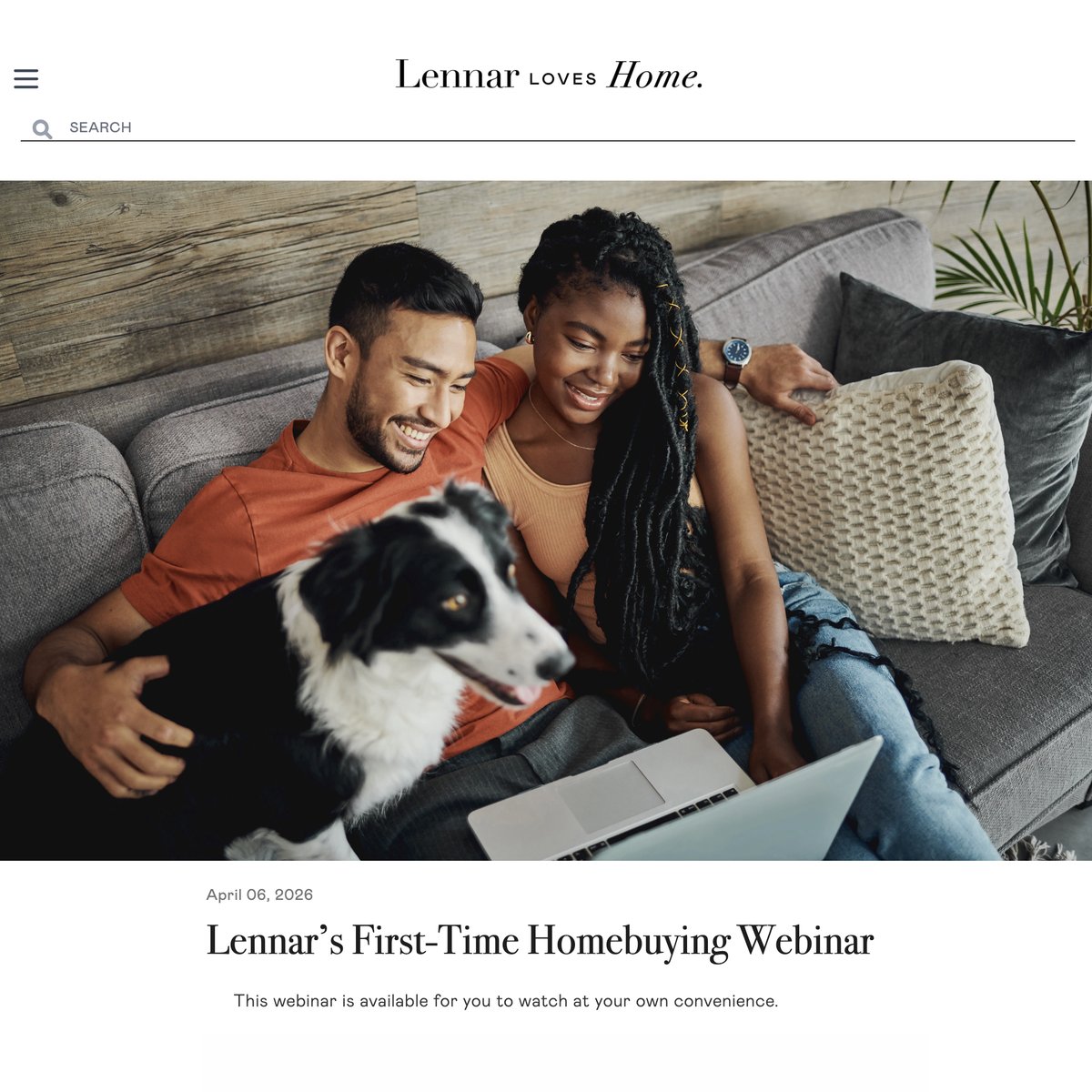 Lennar’s First-Time Homebuying Webinar is NOW available for you to watch on our blog. 🏠 
spr.ly/6012B6NZ8Y