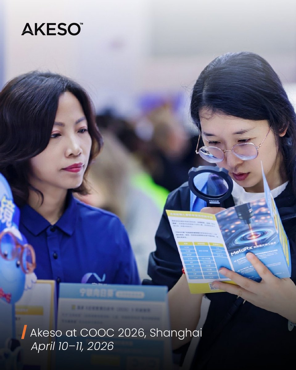 akesoglobal's tweet photo. Strong interest and meaningful conversations at #COOC2026 as visitors explored Akeso’s #MetaRx and vision care innovations. Grateful for the engagement from clinicians, researchers, and partners in Shanghai! https://t.co/0vANL9UwKH