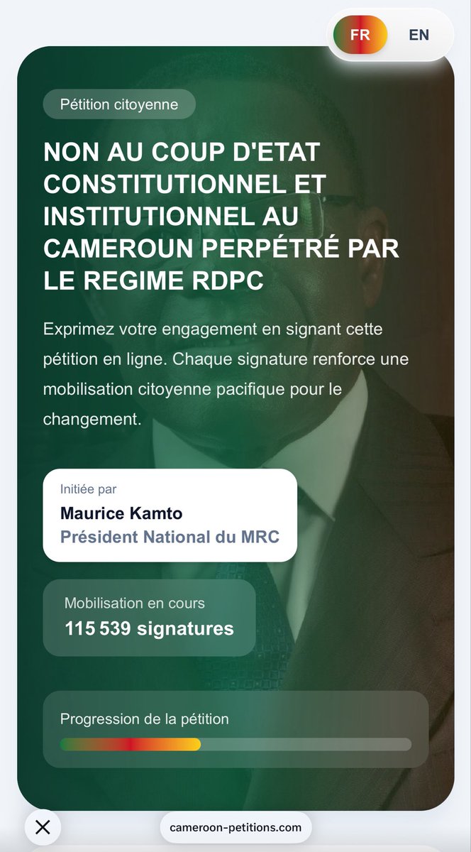 SVP on signe et on partage la pétition cameroon-petitions.com