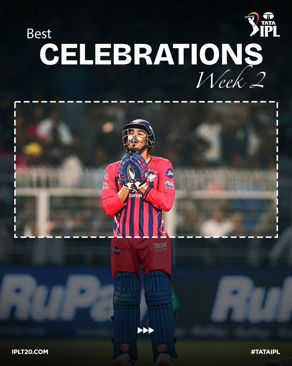 IPL's tweet photo. 📸 Moments worth framing 🖼️

Week 2⃣ of #TATAIPL 2026 had some 𝙨𝙥𝙚𝙘𝙞𝙖𝙡 𝙘𝙚𝙡𝙚𝙗𝙧𝙖𝙩𝙞𝙤𝙣𝙨 🥳

#KhelBindaas https://t.co/UshoE5LBpP