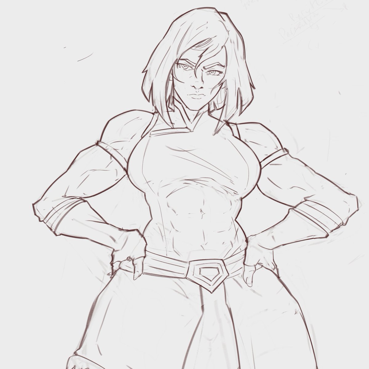 Inspired Older Korra Sketch