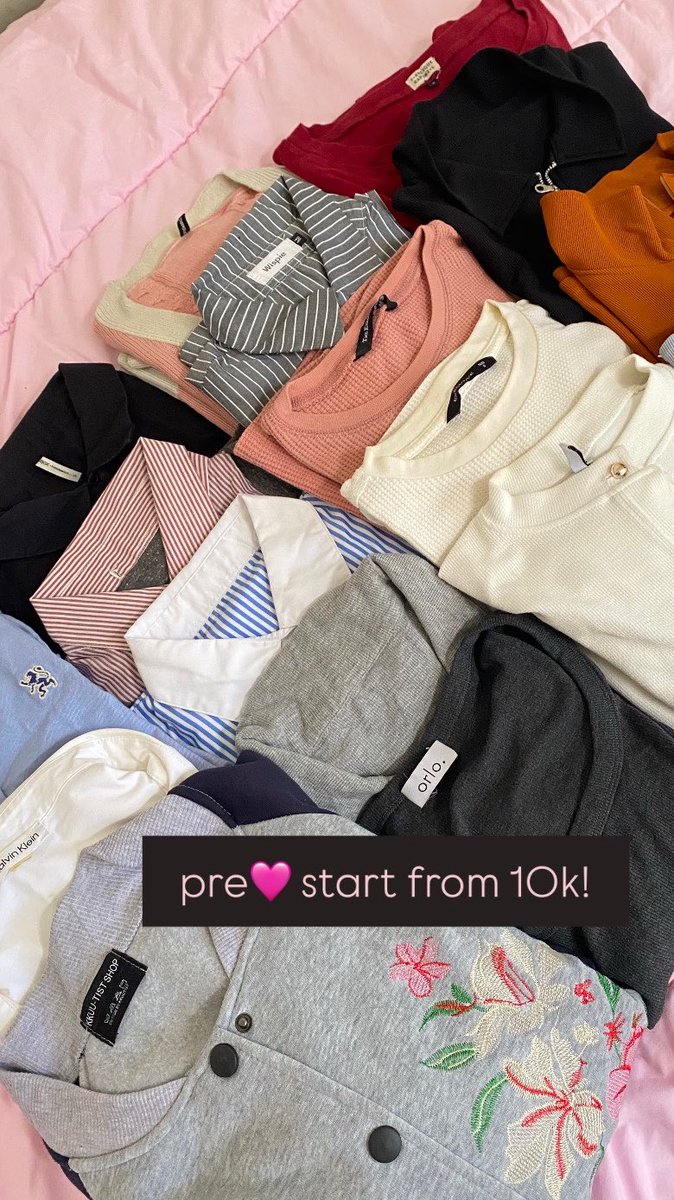 bymanymore's tweet photo. Pre🩷 Start From 10k! lagi bu dan mau bersihin wardrobe aku. 
•boleh nego
•merk &amp; no merk
•detail harga, ukuran, produk dm/rep
•bisa co lewat 🍊 https://t.co/HyqmQWAGR2