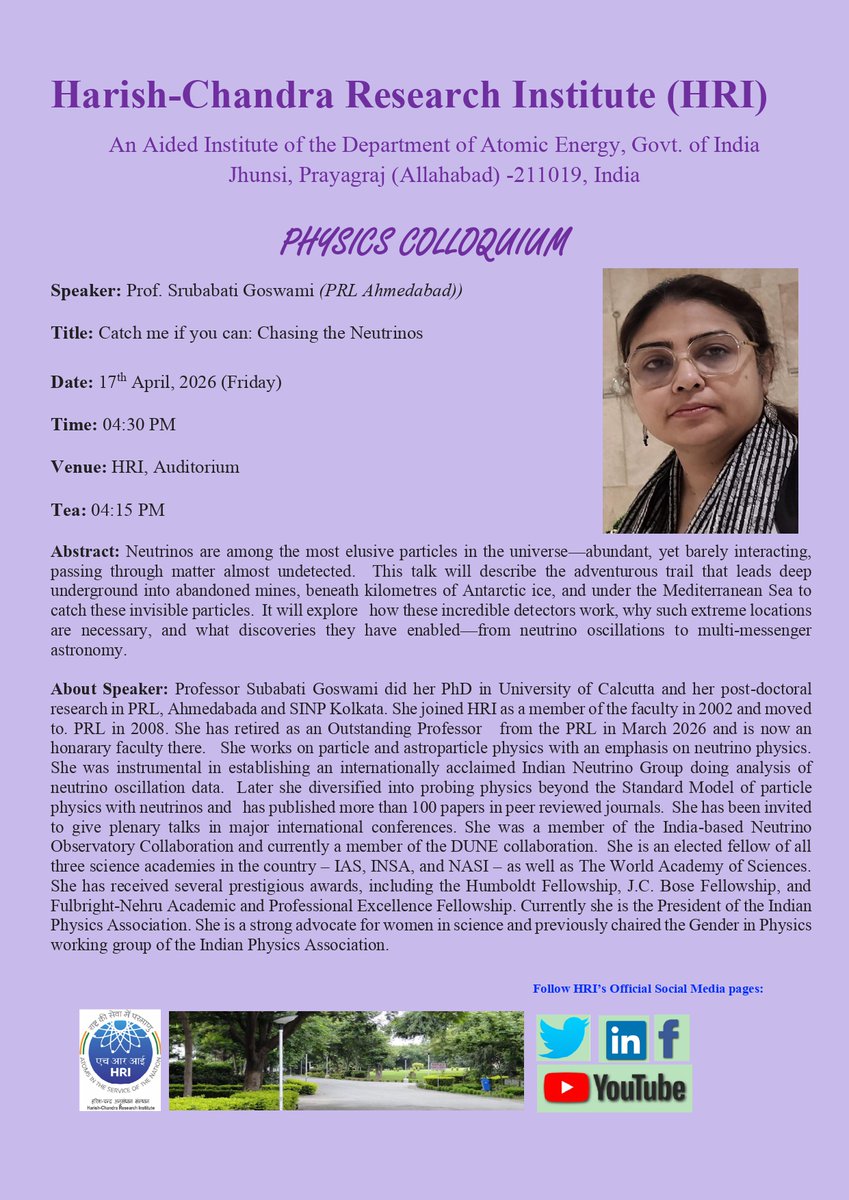 HRI Allahabad (Prayagraj) tweet media