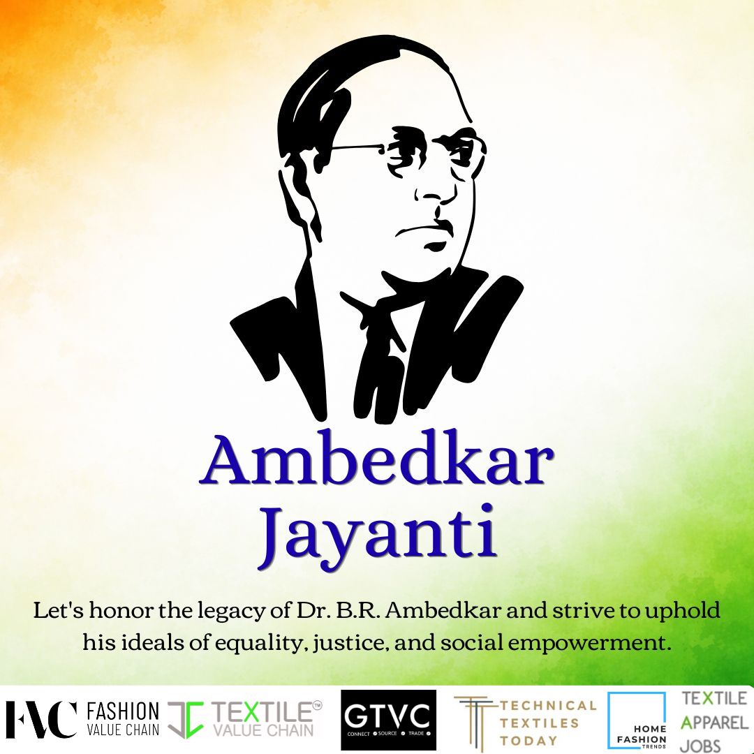 TextileValue's tweet image. Honouring the legacy of equality, justice, and empowerment on Ambedkar Jayanti. Let’s continue building a society rooted in dignity and equal rights for all.

#AmbedkarJayanti #DrBRAmbedkar #EqualityForAll #SocialJustice #IndianConstitution
