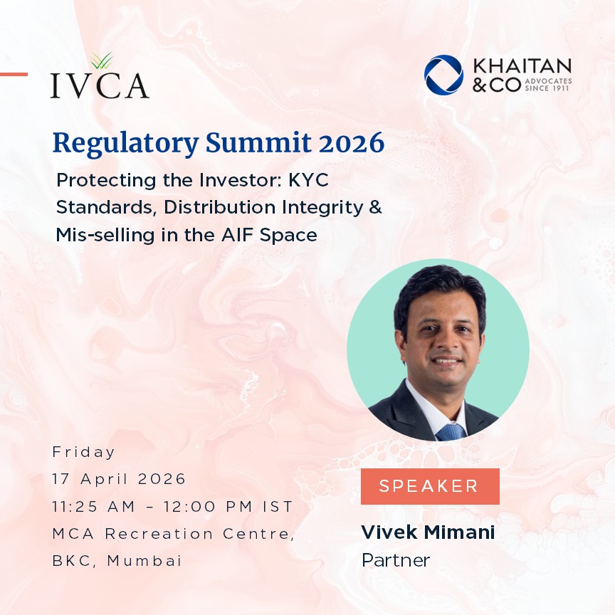 KhaitanCo's tweet image. Stronger #KYC practices can maintain distribution integrity and safeguard investors. Join Vivek Mimani at @IndianVCA Regulatory Summit 2026, where he will discuss changing compliance obligations, risk-mitigation strategies, etc.

lnkd.in/geiCkBxa

#KhaitanCo