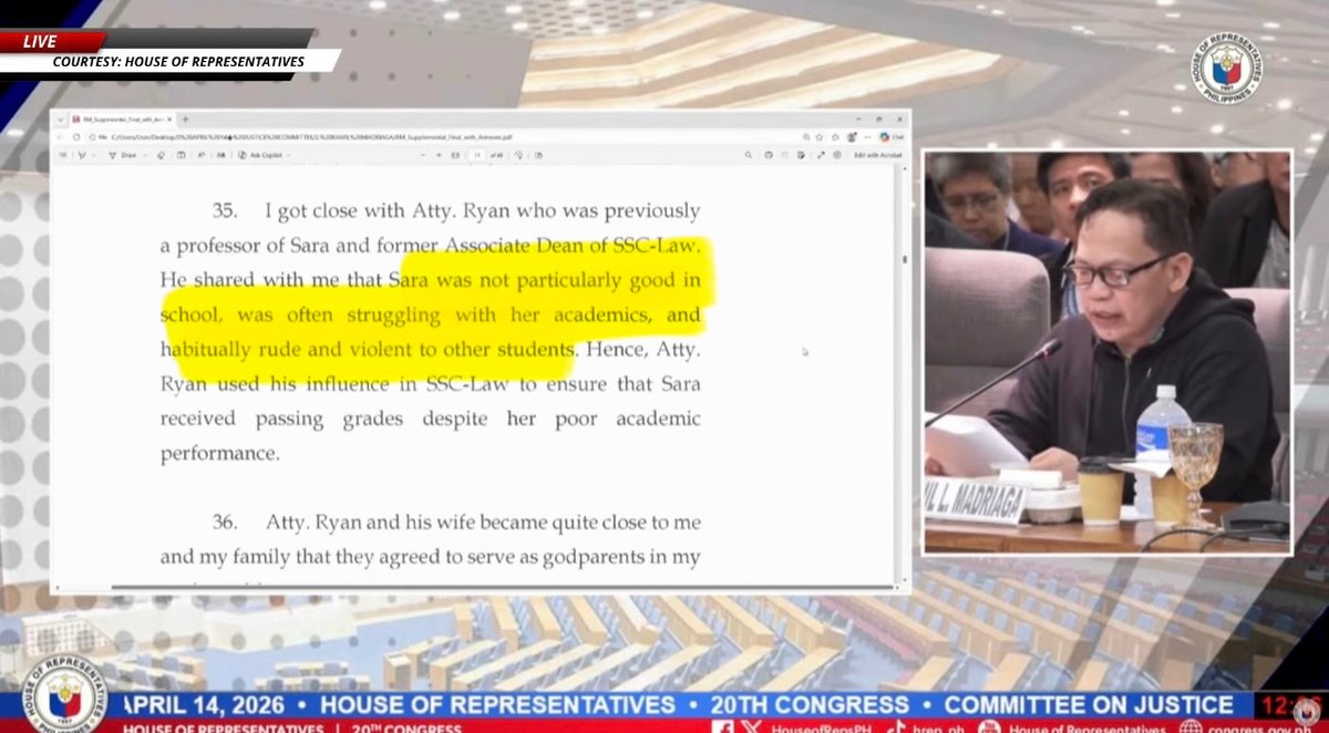 AltIndayBadiday's tweet image. Si SARA ay…

“Sara was not particularly good in school, was often struggling with her academics, and habitually rude and violent to other students.“
-‘Sir Ramil’