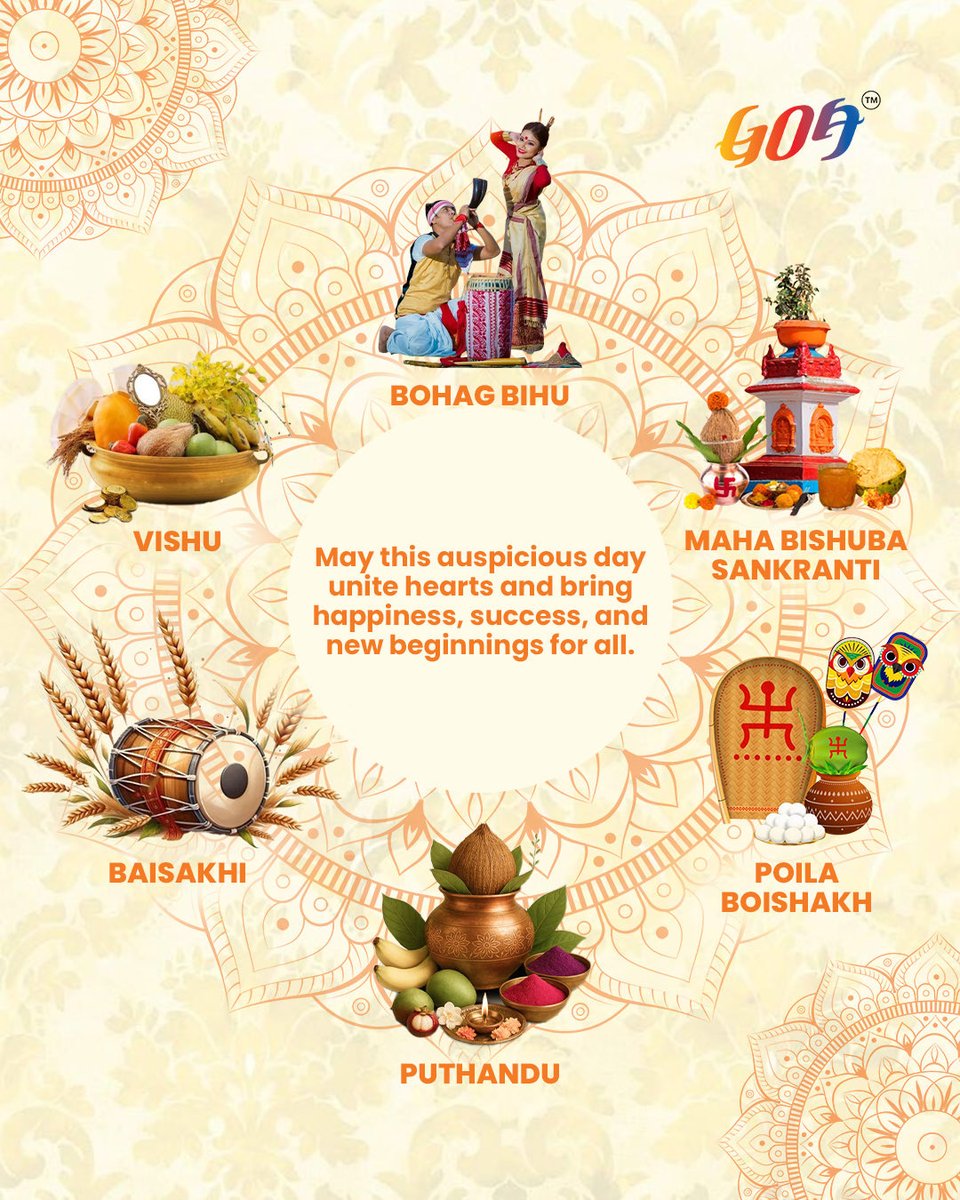 TourismGoa's tweet image. Celebrating the spirit of new beginnings across India 🌼✨

Let’s embrace the beauty of our diverse traditions and welcome a fresh start with happiness. 🙏
.
.
.
#FestiveIndia #NewBeginnings #IndianFestivals #CelebrateTogether #GoaTourism