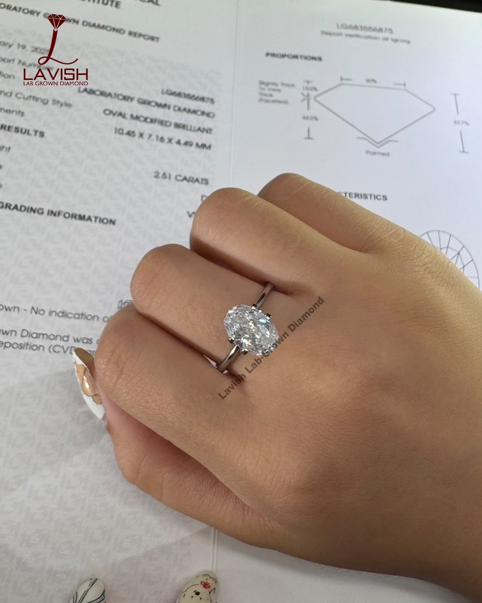 lavishlabgrown's tweet image. Elegance in every curve. 💎✨
Oval brilliance with timeless sophistication and radiant shine. 💫
---(140426B)---
DM for details | 🌐 lavishlabgrowndiamond.com
📱 +91 94848 41948

#LavishLabGrownDiamond #OvalDiamond #LabGrownLuxury #LuxuryJewelry #DiamondRing #TimelessElegance