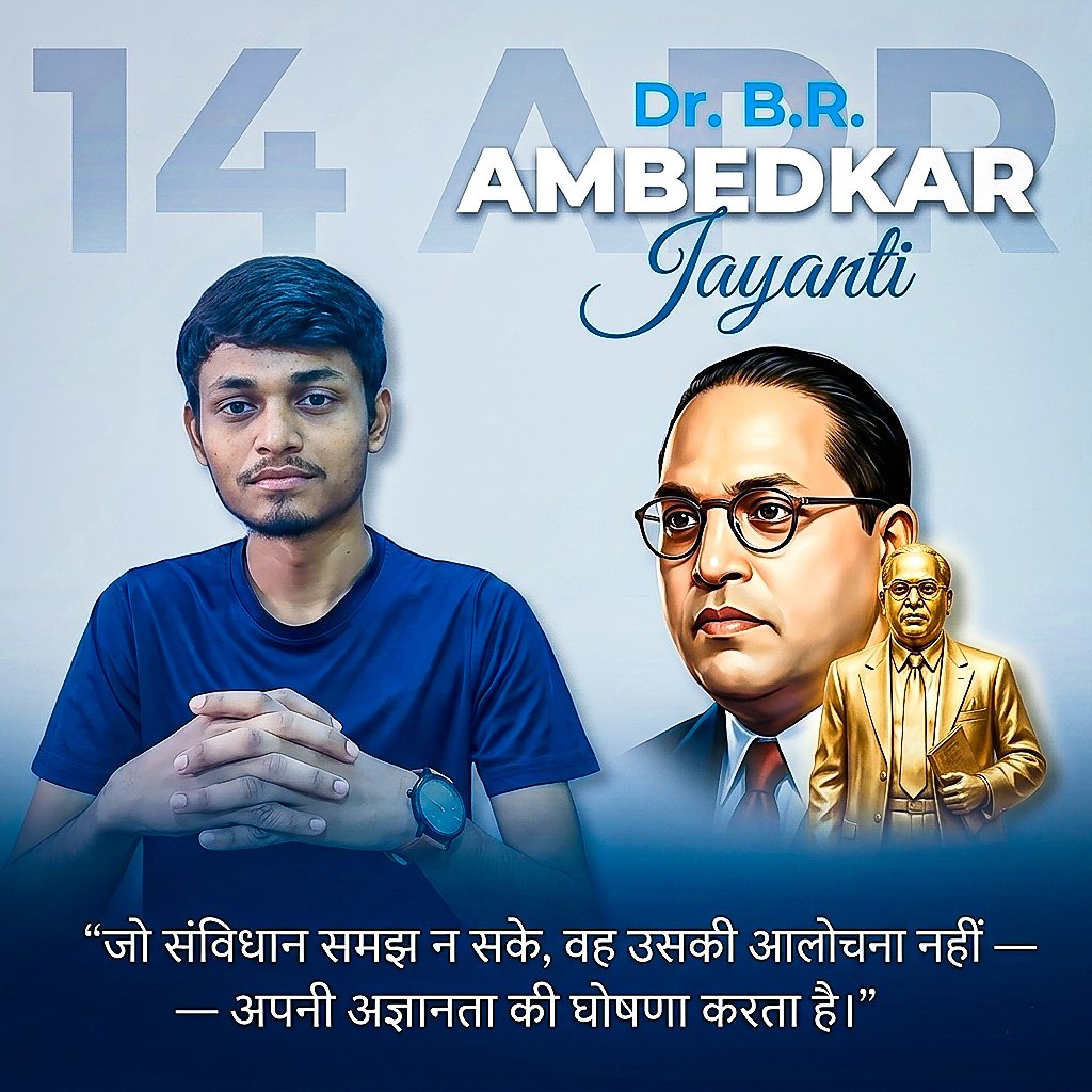 JatinExplains's tweet image. Celebrating the legacy of Dr. B.R. Ambedkar — a true symbol of equality and justice.
#DrAmbedkar #Equality #Justice #Inspiratio