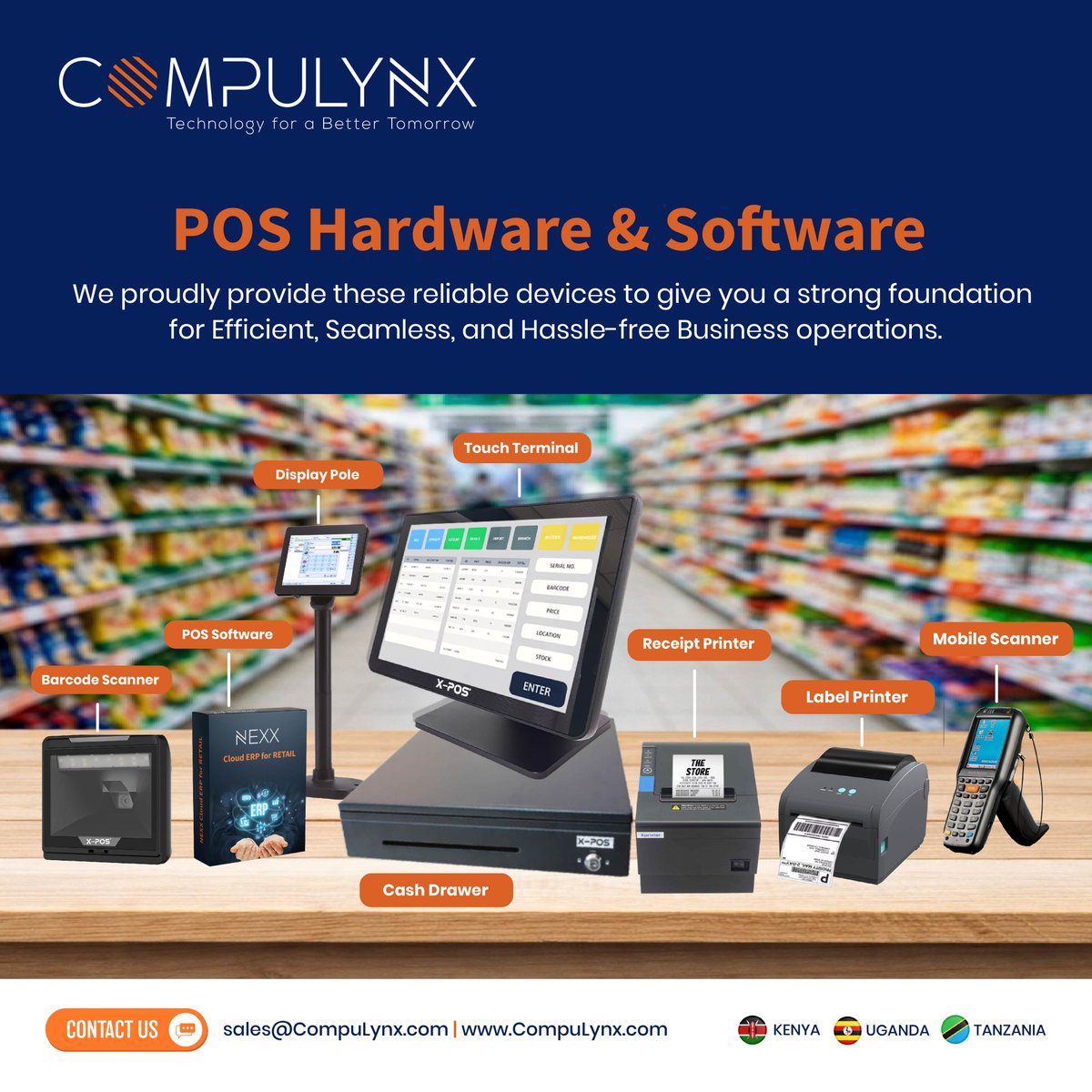 CompulynxLtd's tweet image. Power your retail with smarter POS solutions. From checkout to inventory, we’ve got everything you need to run faster, smoother, and smarter. Upgrade your business today.
#POSSystems #SmartRetail #BusinessSolutions #RetailInnovation #Compulynx #SeamlessOperations