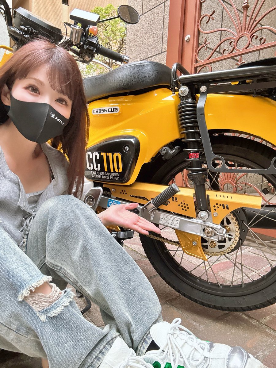 私のクロスカブに💚エヴァテックアルミチェーンガード💚 を取り付け