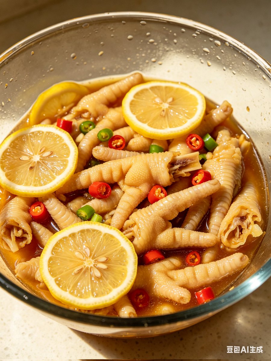 sisi19325523's tweet photo. 柠檬鸡爪
 
Lemon chicken feet, sour spicy chewy, fresh and appetizing.
柠檬鸡爪酸辣爽口，开胃解腻，凉拌绝配。
#LemonChickenFeet #ColdDish #Appetizer https://t.co/noz8EYkOSb