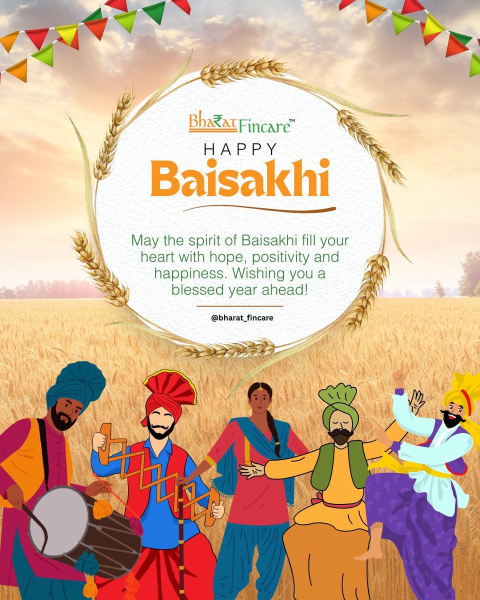 Bharatfincare's tweet image. Wishing you a joyful and prosperous Baisakhi 🌾

May this season of harvest bring happiness, growth and new opportunities. 😊

#HappyBaisakhi #BharatFincare #Prosperity #Baisakhi #FestivalOfHapiness