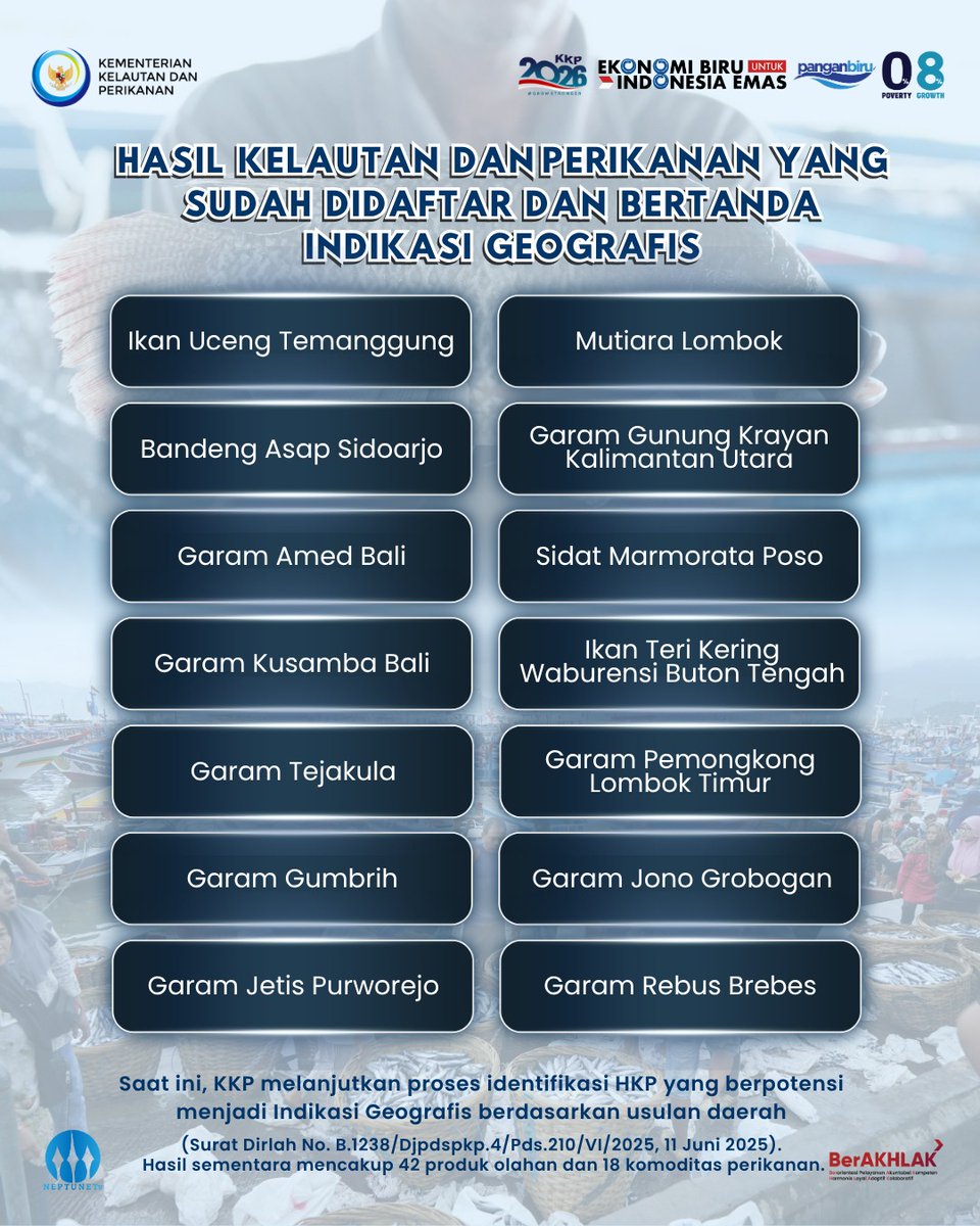 MirnaVerlnanda's tweet photo. Sahabat Bahari, kenapa ikan atau produk perikanan dari daerah tertentu rasanya beda dan khas banget? 
Bukan kebetulan, produk khas daerah ini dipengaruhi oleh kondisi alam, suhu air, hingga cara masyarakat lokal mengolahnya. https://t.co/zXk2CBrPNf