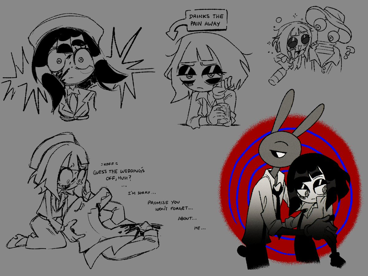 more detective au im brainstorming #funnybunny #tadc #detectivepomniau