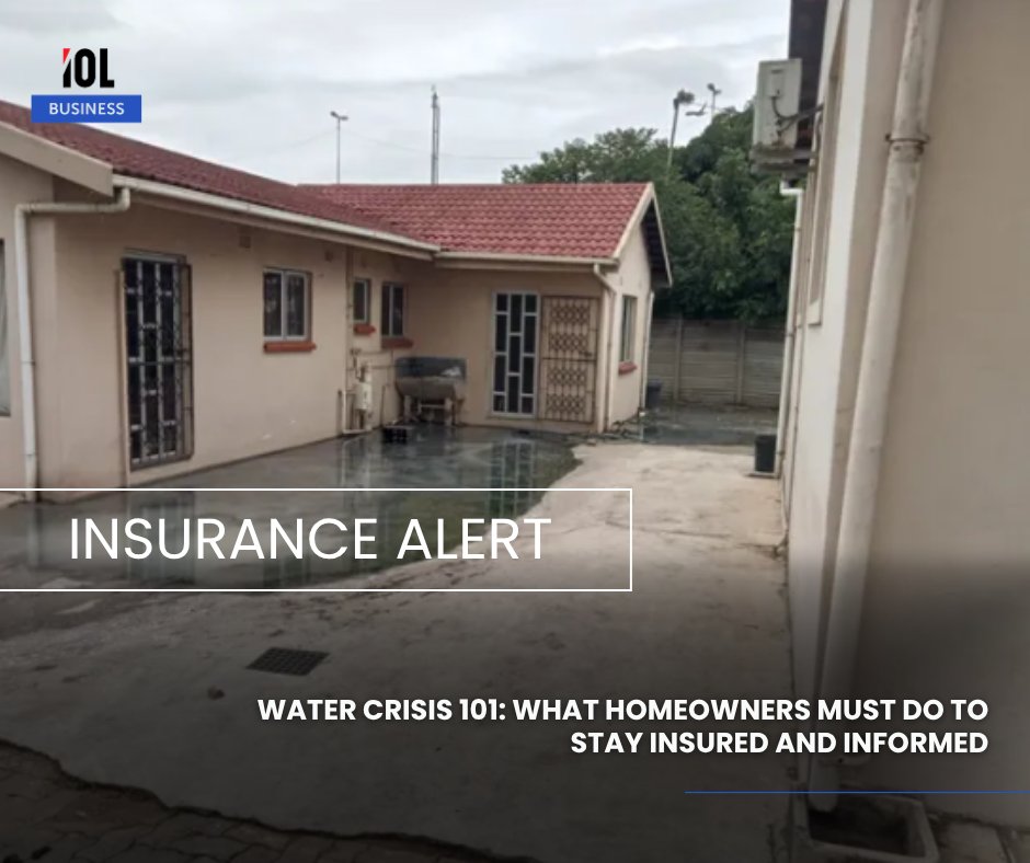 IOL's tweet image. South Africa’s water crisis is hitting homeowners hard — insurers warn that claims linked to municipal failures, leaks, and bursts are becoming more complex, making proactive maintenance and policy reviews essential.
#business #water #crisis #homeowners #insurers #policy #review