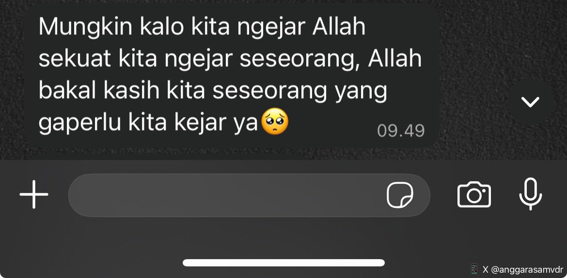 anggarasamvdr's tweet photo. jangan sampai kita ngejar hambanya tapi lupa ngejar penciptaNya🙂 https://t.co/vEazL448Gj