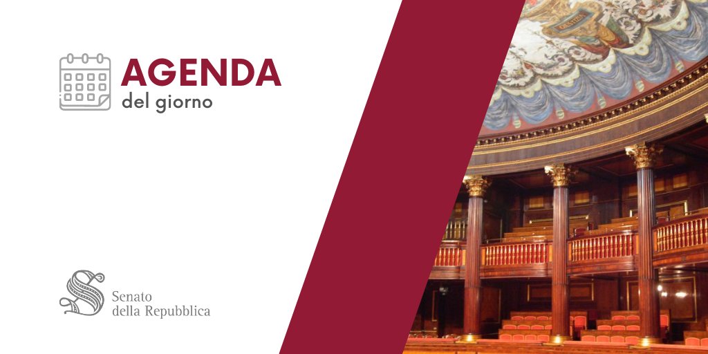 SenatoStampa's tweet image. #LavoriParlamentari oggi in #Senato
📌 In Aula ore 16,30 - Seduta n. 408 senato.it/lavori/assembl…
📺 Diretta webtv.senato.it/webtv/assemble…
📌 Nelle Commissioni
🗓️ Agenda senato.it/lavori/agenda-…
📺 #SenatoTV webtv.senato.it/webtv
