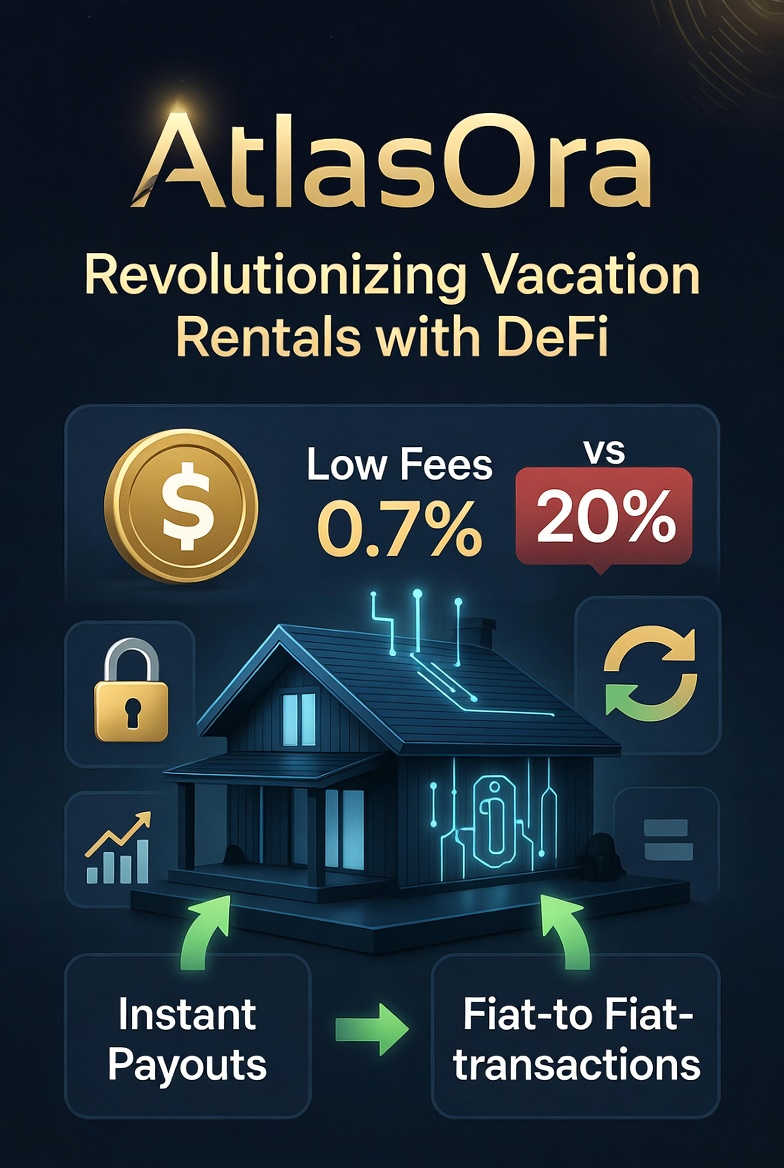 Discover the future of vacation rentals! AtlasOra rebuilds the $150B market with DeFi: hosts pay just 0.7% , instant payouts, fiat experience. No crypto hassle needed. <a href="/AtlasOraRentals/">Atlas</a> #AtlasOra atlasora.foundation